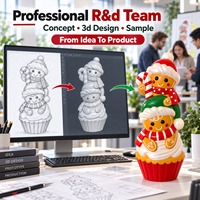 Grande décoration de cupcake en forme de garçon en pain d'épices, éclairée par LED, accessoire de Noël pour vitrine de magasin, hall d'hôtel et décoration de boutique de cadeaux