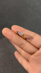 Anillo de Diamante Cultivado en Laboratorio de 1 Quilate con Corte Marquesa, Anillo de Compromiso Solitario de Oro de 14k - Product Image 3