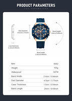 50 pièces de montres à quartz pour hommes Curren 8462 originales avec logo personnalisé OEM, étanches et lumineuses, montre-bracelet pour hommes, Reloj Para Hombre