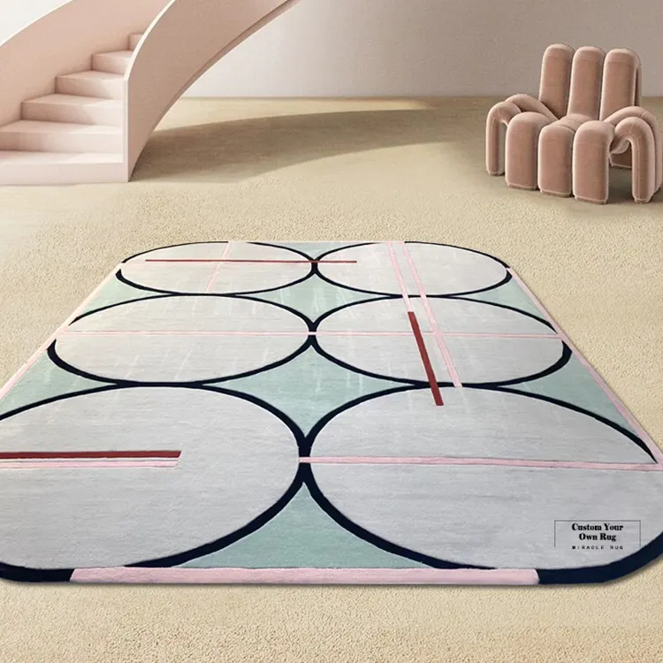 Tapis fait main de haute qualité en acrylique Tapis et tapis d'extérieur personnalisés Tapis de salon Tapis de grande surface