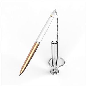 Bolígrafo Clásico de Metal para Negocios con Cristal de Diamante y Punta de 1.0 mm, Bolígrafo de Escritorio con Cadena para Oficina y Hotel - Product Image 3