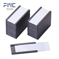 Lot de 50 porte-étiquettes magnétiques à profil de canal 'C' aimants souples inserts en papier protecteurs en plastique transparent disponibles bobine de rouleau de bande