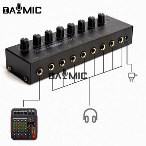 แอมพลิฟายเออร์หูฟัง 8 ช่องสัญญาณ รุ่น Factory 1 Input 8 Outputs ตัวขยายเสียงสเตอริโอโลหะขนาดเล็ก ตัวแยกสัญญาณหูฟังแบบมินิ สำหรับมอนิเตอร์ - Product Image 4
