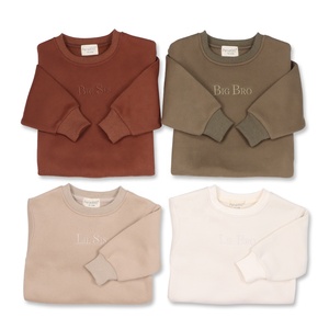 Zomer- en lente-kledingset van puur katoen, met ronde hals, op maat ontworpen, casual, 'moeder en kind' bijpassende kleding voor jongens en meisjes - Product Image 2