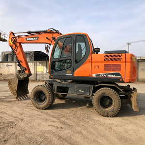Excavatrice sur pneus d'occasion Doosan DX150W-9C, rayon de fouille de 7,6 m, équipement de construction pour l'exportation mondiale - Product Image 2