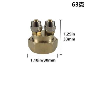 Drip Irrigation Hose Connector 3/4 To Dual 1/4 Adapter Copper Coupling For Irrigation Pipe - Product Image 5