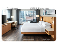 Ensembles de meubles de chambre d'hôtel, fournisseur d'usine, chêne massif, écologique, durable, sur mesure, appartement moderne 4-5 étoiles