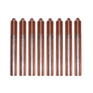 Tige de terre en acier recouvert de cuivre, fiable et enterrée, disponible en plusieurs tailles pour la protection contre la foudre et les systèmes de mise à la terre - Product Image 1