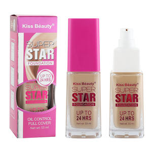 Base de Maquillaje Líquida Kiss Beauty Oil Control Super Star, Corrector Mate, Impermeable, Cobertura Total, Cojín, Maquillaje Facial, Cosmético - Product Image 1