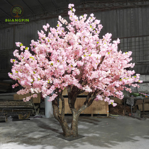Custom 3 Meters Pink Faux Sakura Flower Tree Artificial Cherry Blossom Tree For Hotel Mall Wedding Party Christmas Decoration