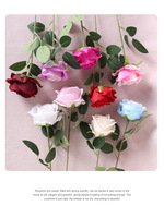 Rose Artificielle Unique en Soie Synthétique Faite à la Main, Ambiance Romantique et Onirique, Écologique, Cadeau pour la Maison, Mariage, Saint-Valentin, Chine