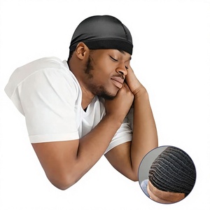 Gorro de dormir personalizado con forro de satén, gorro para la pérdida de cabello, gorro para quimioterapia, gorro de dormir de seda ajustable grande para mujer - Product Image 2