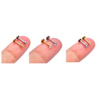 Vente en gros Piercing en Titane G23 16G, Stud de nez, Labret, Boucles d'oreilles à filetage interne haute pour lèvres, oreilles, tragus, cartilage, Bijoux de corps