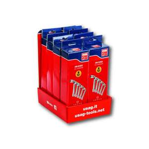 USAG - U02890290 Mostrador con 8 Juego de llaves de doble vaso 289 N/SE5 - EAN 8001150040092 LLAVES DE VASO ÁNGULO - Product Image 1