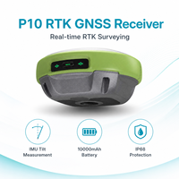 Récepteur GNSS RTK tout-en-un P10, 1408 canaux avec inclinaison IMU 0~60°, fréquence de mise à jour 200 Hz, protection IP68, plus de 17 heures d'autonomie