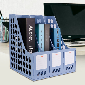 กล่องจัดระเบียบเอกสารและเครื่องเขียนนกอินทรี1903กล่องเก็บของพลาสติกแฟ้มสีน้ำเงินขนาด25x26x30ซม. - Product Image 6