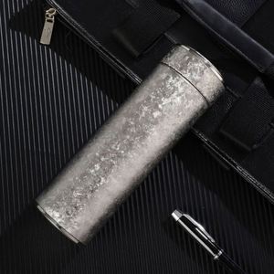 Termo de titanio puro de doble capa de alta calidad de 480 ml, diseño de flor de hielo, taza de viaje, termo de titanio para regalos de empresa - Product Image 6