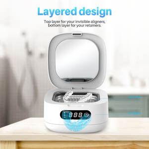 UV Portable USB Rechargeable Ultrasonic <b>Cleaner</b> for <b>Dental</b> Braces & Retainers 166ml 50kHz Household & Car Use - Product Image 3