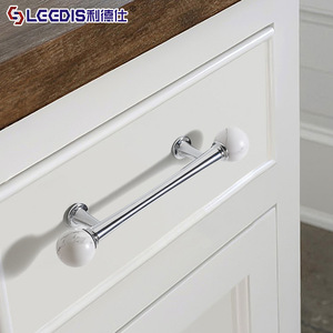 Legdis <b>Cabinet</b> Door Handle Zinc Alloy <b>Walnut</b> Wood Round Ball French Style Durable Furniture Hardware Handle - Product Image 2