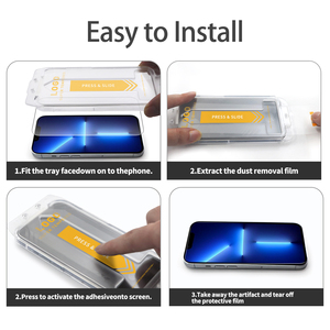 Kit d'installation facile en verre trempé cadre d'installation film de téléphone protecteur d'écran kit d'installation pour <span class=keywords><strong>iPhone</strong></span> 12 13 <span class=keywords><strong>14</strong></span> <span class=keywords><strong>pro</strong></span> <span class=keywords><strong>max</strong></span> - Product Image 5