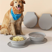 Bol d'eau pliable en silicone à alimentation lente pour chien