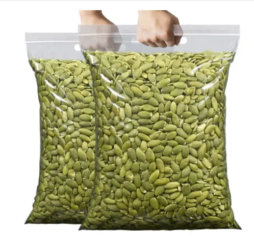 Venda por atacado de grãos de abóbora verde orgânica em embalagens convenientes