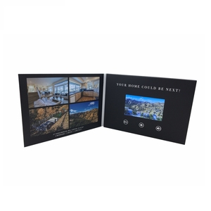 Bán buôn 5 inch A4 công suất lớn <span class=keywords><strong>LCD</strong></span> video Brochure cuốn sách handmade thẻ kinh doanh với động vật phong cách thiết kế logo làm từ giấy - Product Image 1