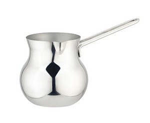 Caffettiera Araba in Acciaio Inox Dorato con Manico in Legno, Dallah per Caffè Turco e Mediorientale con Coperchio - Product Image 4