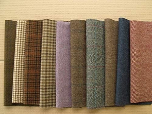 Resti di <span class=keywords><strong>lana</strong></span> di Tweed britannico 100% quadrati in puro 10x9 pollici per la lavorazione Couture e accessori su misura - Product Image 2