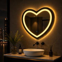 Miroir de maquillage LED intelligent, grossissement 3X, variation d'intensité tactile, miroir de salle de bain anti-buée, haut-parleur Bluetooth, IP44 CE ETL Salon
