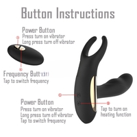 Fernbedienungsfähiger Prostata-Massager mit Heizfunktion, Anal-Plug, Männlicher Prostata-Massager, Analdildo-Vibrator, Sexspielzeug für Männer