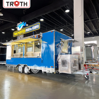 Chariot de nourriture mobile Truth, chariot de nourriture de rue, chariot de nourriture commercial, chariot de pizza et chariot de nourriture carré avec équipement de cuisine complet