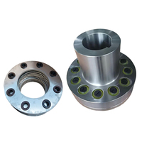 Accouplement flexible en acier pour arbre, à rouleaux, à chaîne, usiné CNC, tourné, à cannelures femelles, pour arbre de prise de force et pompe