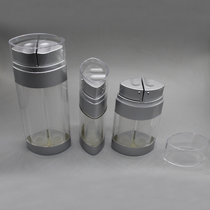 15ml 30ml recto redondo giratorio como bomba sin aire recargable botella de doble tubo botella cosmética sin aire para embalaje de cuidado de la piel - Product Image 4