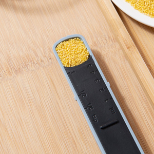Cuchara medidora ajustable para cocina, cuchara medidora de silicona de plástico para café, sal, <span class=keywords><strong>dos</strong></span> escamas - Product Image 4