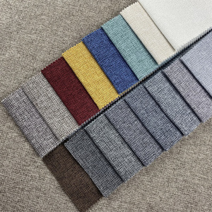 Muestras gratis Venta al por mayor Pedido a granel Asequible Decoración <span class=keywords><strong>para</strong></span> el hogar Tela Poliéster Lino Look Tela <span class=keywords><strong>de</strong></span> tapicería <span class=keywords><strong>para</strong></span> fabricantes <span class=keywords><strong>de</strong></span> <span class=keywords><strong>sofás</strong></span> - Product Image 1