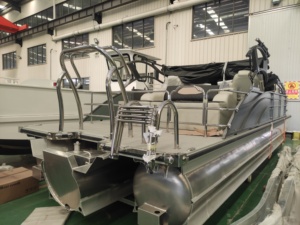 Canada Aluminium Cruising Tritoon Family Party Pontoon Boat avec barre lumineuse à vendre - Product Image 4