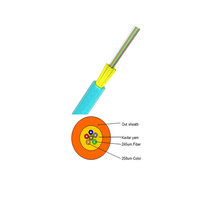 Kabel Serat Optik Mini 6 Core dengan Lapisan Berwarna untuk Kabel Distribusi Mikro, Tiup Udara, Instalasi Kompak Dalam Ruangan, PVC LSZH CE