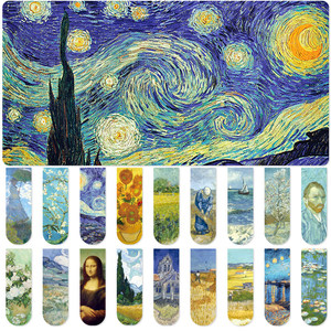 Segnalibri Magnetici Stile Pittura a Olio <span class=keywords><strong>Notte</strong></span> <span class=keywords><strong>Stellata</strong></span> di Van Gogh, Cancelleria Artistica Classica, Regalo OEM all'Ingrosso per Studenti <span class=keywords><strong>e</strong></span> Amanti dei Libri - Product Image 1