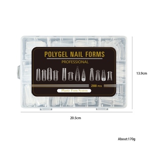 Lot de 288 <span class=keywords><strong>faux</strong></span> <span class=keywords><strong>ongles</strong></span> en silicone souple pour extension rapide de <span class=keywords><strong>gel</strong></span>, modèles français, en gros - Product Image 1