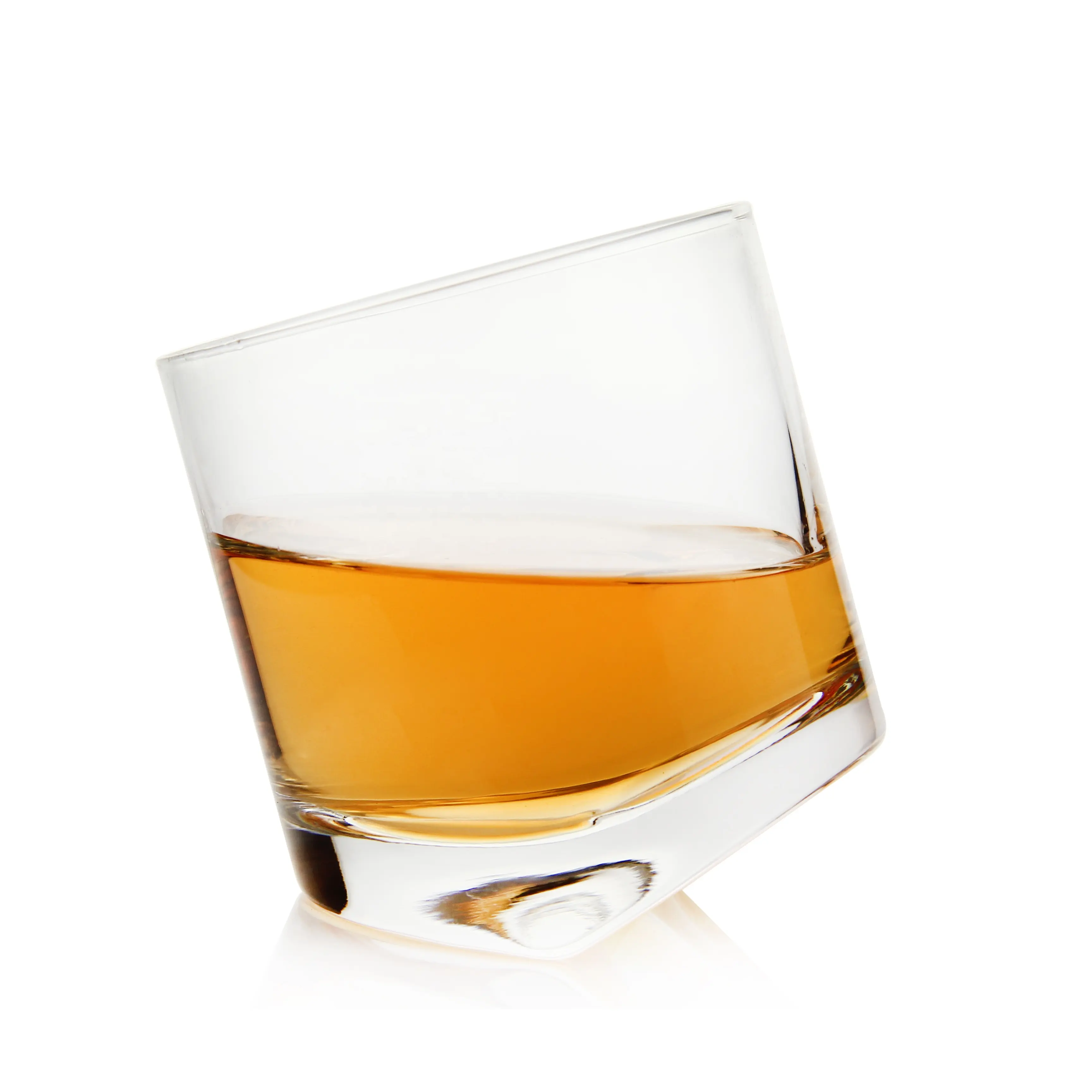 Premium kurşunsuz kristal viski tekila viski hediye bardak seti 4 sallanan bardaklar içme bardakları cam
