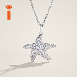 Nuevo Collar con Colgante de Girasol de Diez Pétalos, con un <span class=keywords><strong>Solitario</strong></span> Central Grande Rodeado por un Halo Floral de Pera, con Moissanita y Oro de 18K - Product Image 4