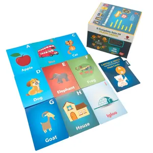 Tarjeta Flash de memoria personalizada para bebés y niños, números en forma de fonética de palabras, colores de animales, regalos educativos para jugar, cartón