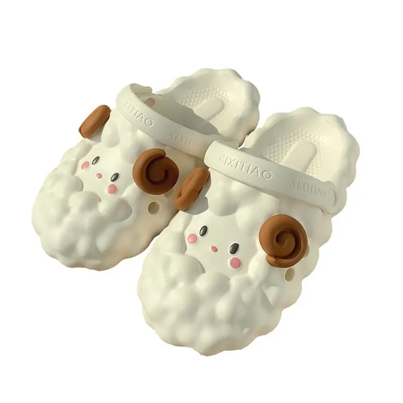 XIXIXITIAO sabot chaussure été maison confort EVA Baotou sandales dessin animé extérieur femmes mignon agneau pantoufles pour femmes