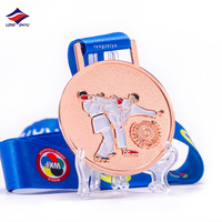 Longzhiyu 17 ans itf fabricant de médailles de taekwondo prix personnalisé médaille de jiu jitsu en gros nouvelle médaille de karaté en argent unique