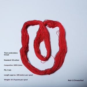 Filo per Ricamo Thorn Tinto a Mano 100 Metri 0,8mm Cotone Rosso - Product Image 6