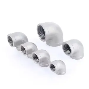 Goods In Stock Plumbing Materials Stainless Steel Threaded SS304/316 Pipe Fittings 90 Degrees Elbow For Water Supply