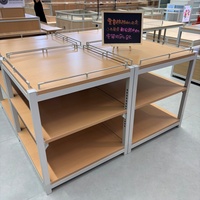 Étagères de supermarché double face en acier, présentoirs de gondole personnalisés pour la vente au détail