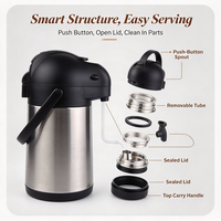Bouteille isotherme sous vide en acier inoxydable à double paroi de 4 L avec couvercle et paille, personnalisable avec logo, idéale pour l'hôtellerie et les voyages