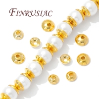 Lot de 100 pièces 4mm 5mm 18K plaqué or perles entretoises casquettes fabrication de bijoux résultats et composants pour Bracelets accessoires